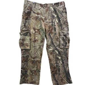 Men Realtree Camo Cargo Pants Size 40-42 XL Cotton Polyester Outdoor Hunting